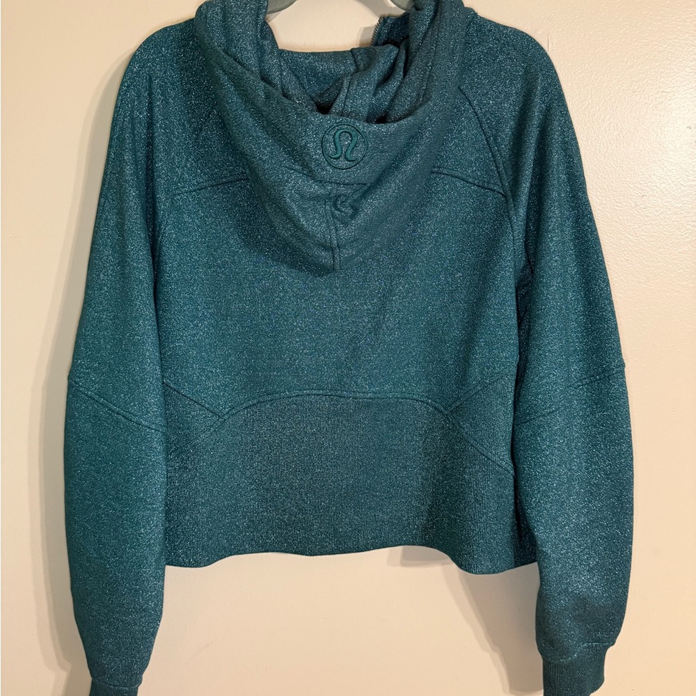 Lululemon Oversized Scuba Half-Zip Hoodie Sparkle Storm Teal XL/XXL - Picture 8 of 8
